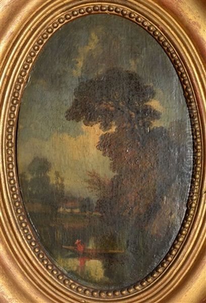 Paysanne Et Enfants Au Chemin Creux - Barque Aux Grands Arbres (2 Works) - view 1