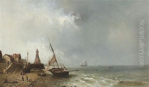 Hafenpartie An Der Nordfranzosischen Kuste Hafenpartie An Der Nordfranzosischen Kuste