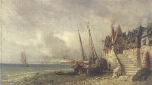 Vieux Port En Normandie by Tony-Francois de Bergue