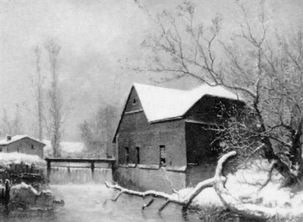 Paysage De Neige Au Moulin - view 1