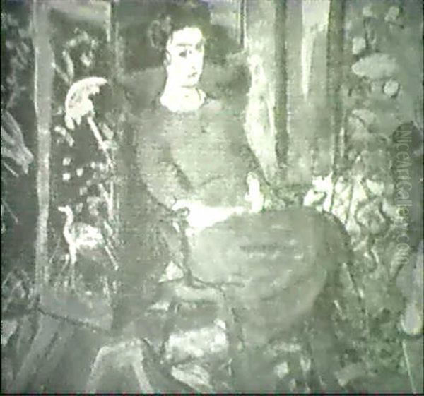 Interieur Mit Einer Dame Im Sessel - view 1