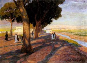 On The Banks Of The Nile by Vasili Yakovlevich Beringer