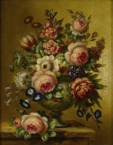 Blumenstillleben (+ Blumenstillleben; Pair) by Antoine Berjon
