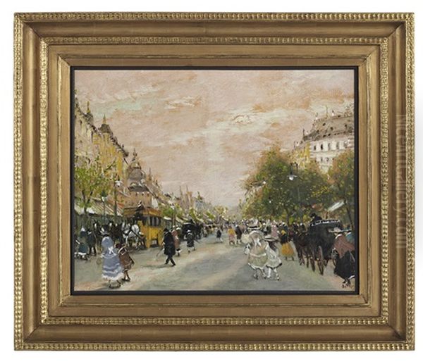 Busy Street Scene, Spring - view 1