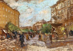 Kalvin Square With The National Museum by Antal Berkes