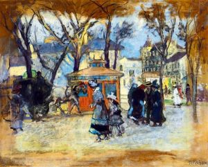 In Front Of Feld Theatre (city Impression) by Antal Berkes