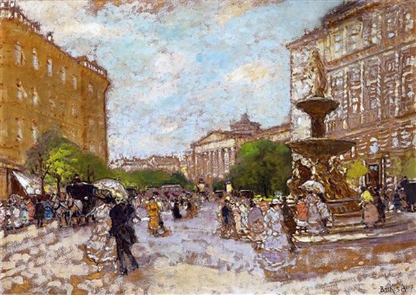 The Kalvin Square With The National Museum In The Background, 1917 - view 1