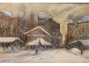 Winterliche Stadtszene Winterliche Stadtszene
