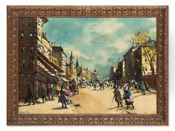 Street Scene In Autumn - view 1