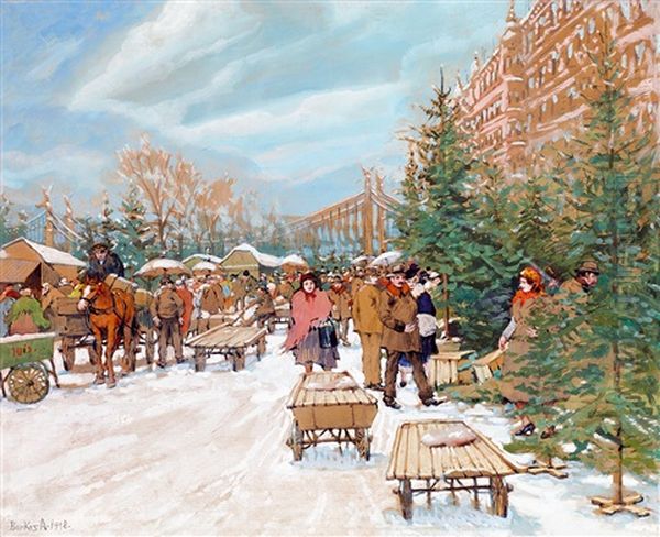 Budapest In Winter (embankment) - view 1