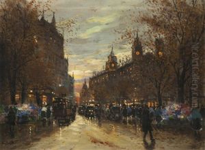 Vorabend In Der Stadt by Antal Berkes
