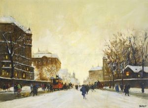 Budapest At Winter by Antal Berkes