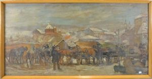 Vue De Ville by Antal Berkes