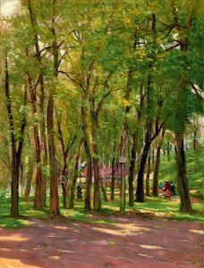 Park In Sunlight (zugliget Scene) by Antal Berkes