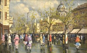 Paris Street Scene by Antal Berkes