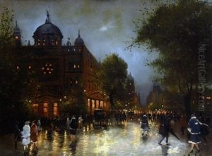 Animation Dans Les Rues De Paris, La Nuit