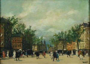 Paris: Street Scene by Antal Berkes