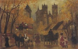 Strassenszene by Antal Berkes