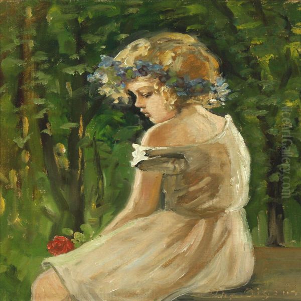 Girl With Flowers In Her Hair - view 1