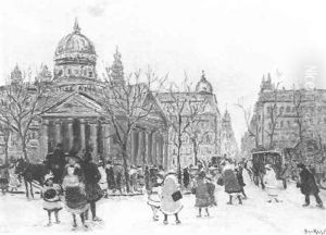 Avenue Animee A Budapest by Antal Berkes