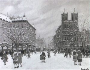 Paris En Hiver by Antal Berkes