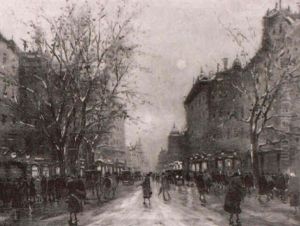 Strassenszene by Antal Berkes