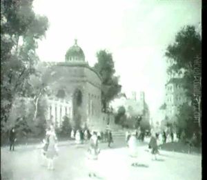Strassenszene. by Antal Berkes