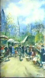 Markt In Budapest by Antal Berkes