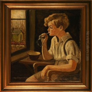 A Boy Blows Soapbubbles by Christian Aigens