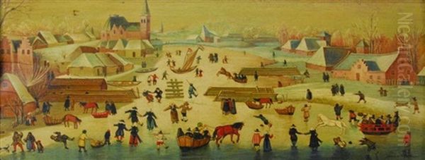 Primitive Winter Canal Scene - view 1