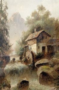 Landscape by Mikhail Andreevitch Berkos