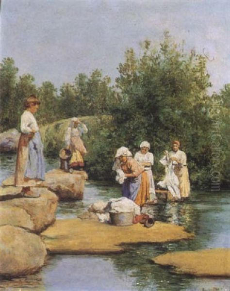 Lavanderas En El Rio - view 1
