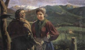 Labriegos En El Campo Extremeno by Jose Bermudo Mateos