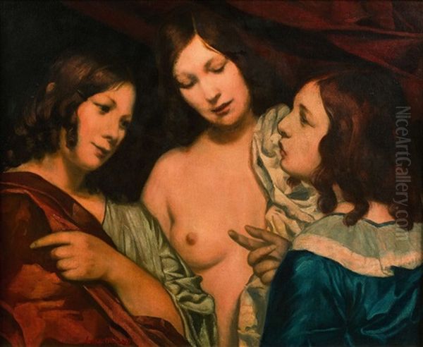 Conversation Ou Triple Portrait De Lucie - view 1