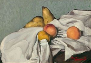 Nature Morte Aux Peches Et Aux Poires by Emile Bernard