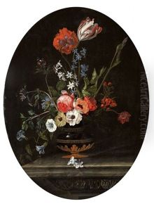 Vase Of Flowers by Jacques Samuel Bernard