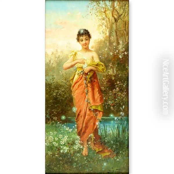 Lady In The Garden - view 1