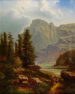 Alpenlandschaft by Joseph Bernardi