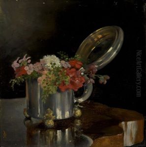 Still-life With Flowers In A Baroque Tankard by Gunnar Fredrik Berndtson