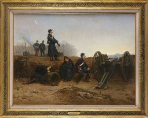 Artilleurs Aux Aguets Et Au Repos, Guerre De 1870 Artilleurs Aux Aguets Et Au Repos, Guerre De 1870