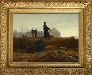 Artilleurs Aux Aguets Et Au Repos En 1870 by Etienne Prosper Berne-Bellecour