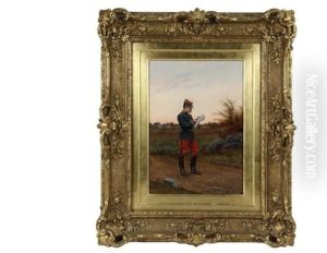 Portrait Of A French Officer With Map