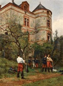 Le Duel by Etienne Prosper Berne-Bellecour