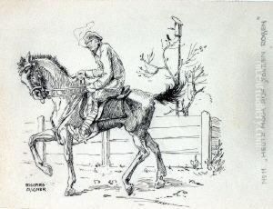 Karikatur - Heute Noch Auf Stolzen Rossen by Richard Aigner
