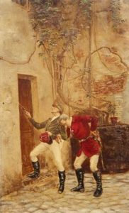 Le Retour Difficile by Etienne Prosper Berne-Bellecour