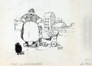 Karikatur - In Erwartung by Richard Aigner
