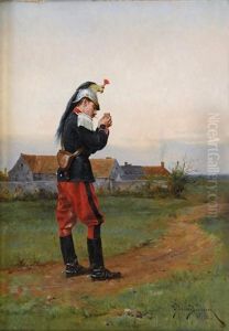 A Quiet Smoke by Etienne Prosper Berne-Bellecour