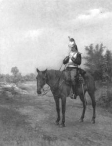 The Calvary Officer by Etienne Prosper Berne-Bellecour