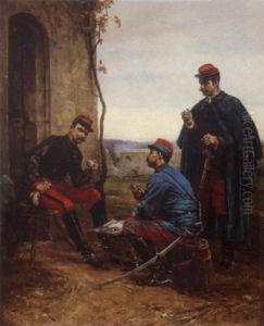 L'heure Du Cafe by Etienne Prosper Berne-Bellecour