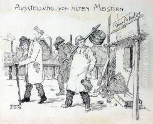 Karikatur - Ausstellung Von Alten Meistern by Richard Aigner